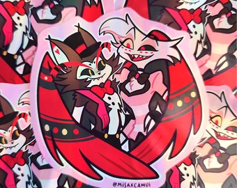 Holographic Vinyl Stickers: Hazbin Hotel
