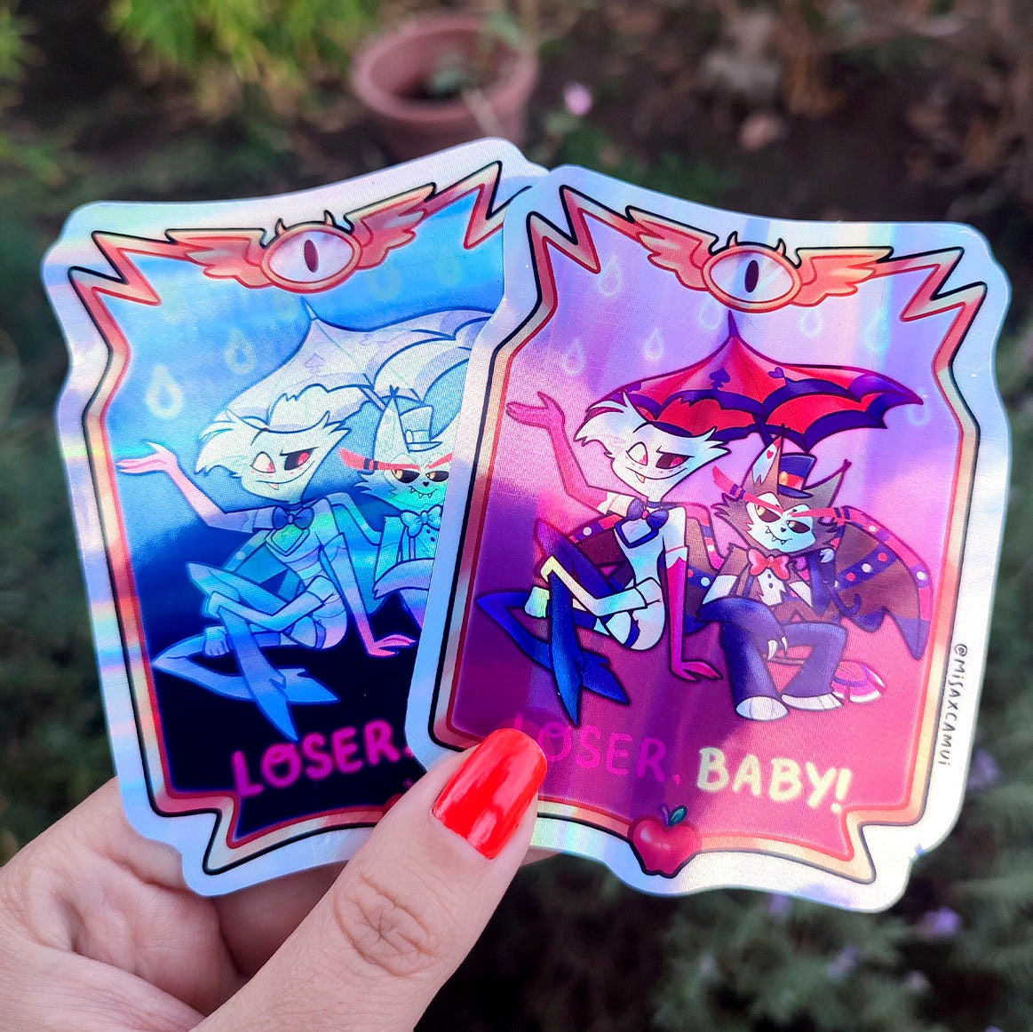 Holographic Vinyl Stickers: Loser Baby Hazbin Hotel