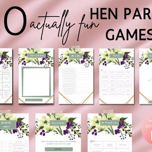 Bridal Shower Games Bundle, Hen Party Games Pack, Bachelorette Games Bundle, Printable Hen Party Games, Fun Bridal Shower Games, Rude Games