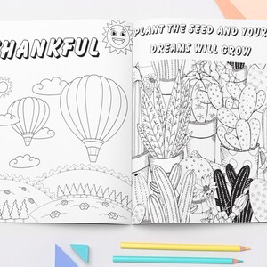 Inspirational Coloring Book - Positive Vibes - Adult Coloring Book - Cute Coloring Book - Anxiety Gift- Relaxation And Stress Relief