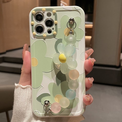 Pastel Flower Print Bead Chain Phone Case for Iphone 11 12 13 Etsy
