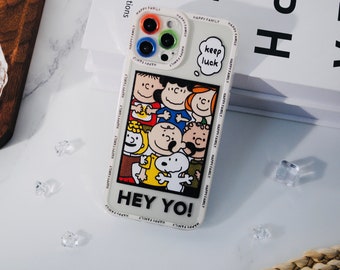 Snoopy Peanuts Charlie Brown sin montura de vidrio a prueba de choques funda de teléfono para iPhone XR X Snoopy Peanuts Charlie Brown sin montura de vidrio a prueba de choques funda de teléfono para iPhone XR X