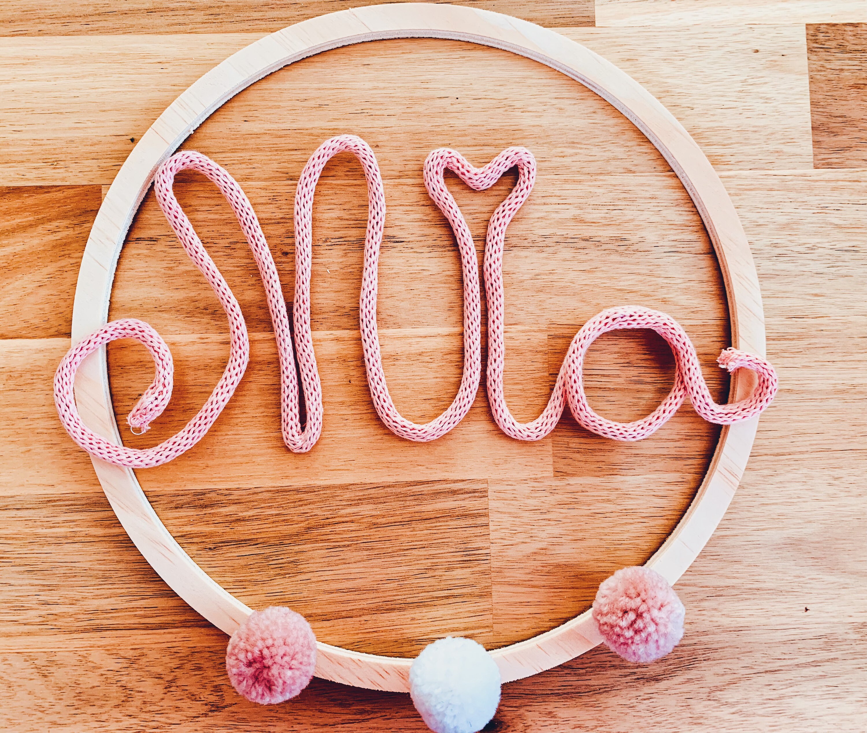 Couronne Prénom Tricotin/Couronne Personnalisée