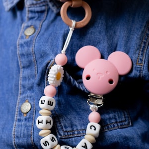 Personalized pacifier clip