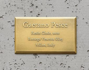 Custom Brass Sign | Raised Engraved Letters, 3D Text