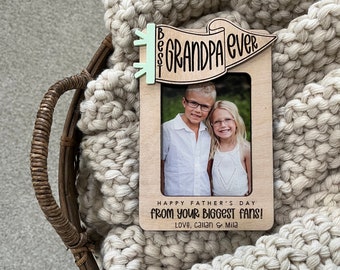 Father's Day Fridge Magnet Photo Frame - Fridge Photo Magnet - Father's Day Gift - Gift For Grandpa - Gift For Dad - Father's Day Frame