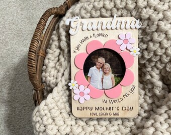 Personalized Mother's Day Gift for Grandma, Custom Photo Fridge Magnets