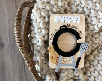 Father's Day Fridge Magnet Photo Frame - Fridge Photo Magnet - Father's Day Gift - Gift For Grandpa - Gift For Dad - Christmas Gift For Dad