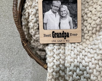 Father's Day Fridge Magnet Photo Frame - Fridge Photo Magnet - Father's Day Gift - Gift For Grandpa - Gift For Dad - Father's Day Frame