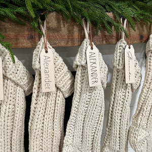 Personalized Wooden Stocking Tag, Wood Stocking Tag, Christmas Stocking Tag, Stocking Name Tag, Personalized Stocking Tag, Christmas Decor