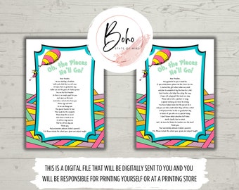 Oh The Places You'll Go Instrukcja Karta dla nauczycieli do podpisania książki - Oh The Places You'll Go - List do nauczyciela z instrukcjami - Cyfrowy