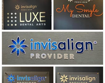 Invisalign Provider Logo Sign, 3D Laser Cut Logo Sign, Personalized Sign, Acrylic Wall Sign, Invisalign Wall Sign, Invisalign Provider Sign