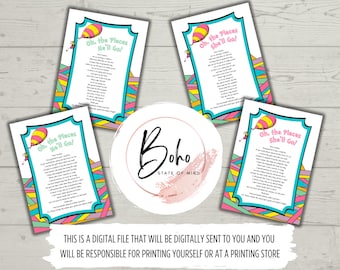 Oh The Places You'll Go Instrukcja Karta dla nauczycieli do podpisania książki - Oh The Places You'll Go - List do nauczyciela z instrukcjami - Cyfrowy