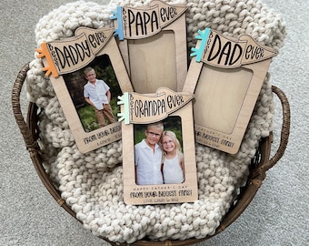 Father's Day Fridge Magnet Photo Frame - Fridge Photo Magnet - Father's Day Gift - Gift For Grandpa - Gift For Dad - Father's Day Frame