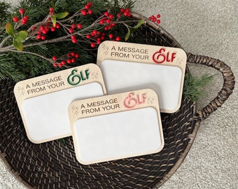 A Message From Your Elf Sign - Personalized Elf Sign - Message From Your Elf - Dry Erase Sign For Elf - Elf Prop - Reusable Elf Sign - Elf