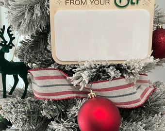 A Message From Your Elf Sign - Personalized Elf Sign - Message From Your Elf - Dry Erase Sign For Elf - Elf Prop - Reusable Elf Sign - Elf