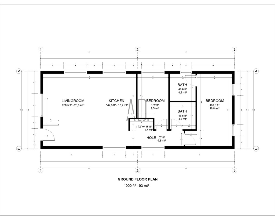 Narrow Lot House Plan 1000 Sq Ft House 2 Bedroom Home Cabin Etsy Australia Narrow Lot House Plan 1000 Sq Ft House 2 Bedroom Home Cabin Etsy Australia