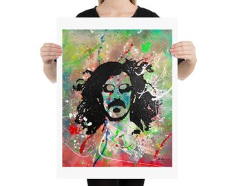 Frank Zappa Wall Poster Pop Art Poster - Photo Paper Print