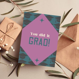 Printable Graduation Card | Congrats Grad | Use for Any Graduation ...