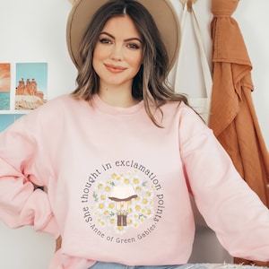 Sweat-shirt Anne avec un E, cadeau pour amoureux des livres, Anne, la maison aux pignons verts, cadeau livresque, vêtements universitaires, sweat-shirt livre, cottagecore