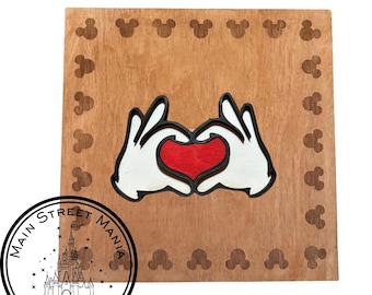 Mini Interchangeable Mouse Ears Home Sign Natural Stain