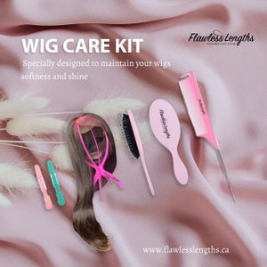 Wig Care Kit for Lace Front Wigs | Wig Stand, Brush, Hair Clips, Parting Comb | Wig Accessories Set for Beginners | wig maintenance kit