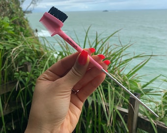 Escova Vegana com Cerdas: Ferramenta 3 em 1 para Modelar Cabelo de Bebê