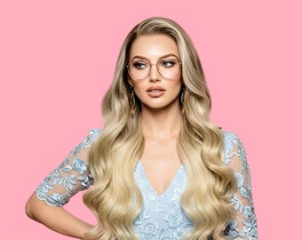 Long Blonde | Semi-Custom Brazilian Virgin Human Hair| Balayage Wig | HD Lace (#N99)