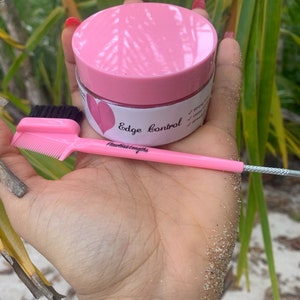 Kantenkamm für Perücken und Zöpfe | Strawberry Scented Edge Control für natürliches Haar - Starker Halt, nicht fettendes Haargel | Baby-Haar-Styling