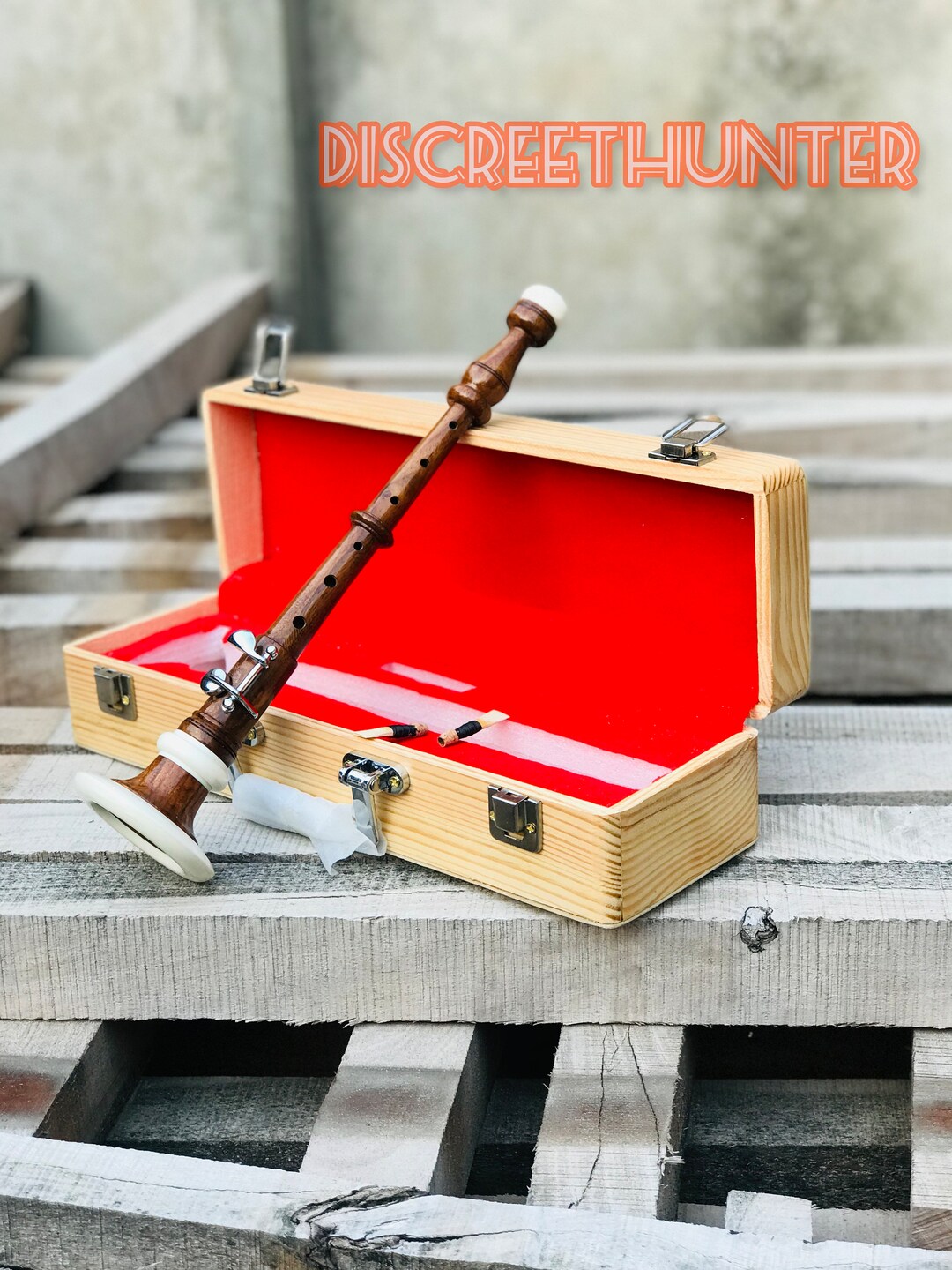 Rosewood Handmade Bombard Chanter 2 Reeds With Hard Case Musical Instrument Etsy