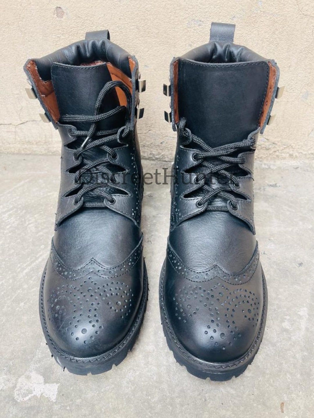 Scottish Kilt Boots Handmade Kilt Long Boots Ghillie Brogue Rubber Sole Kilt Boots Scottish