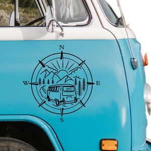 Compass Van Adventure Road Trip Motorhome Caravan Sticker Car Caravan Van Sticker Car Sticker Womo Camper