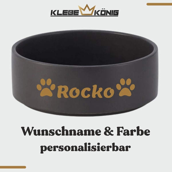 Dog Bowl Sticker | Gepersonaliseerde | Gewenste naam | Voerbak | Geschenk