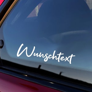 Personalisierte Wunschtext Aufkleber Autoaufkleber Sticker selbst gestalten Bild 1