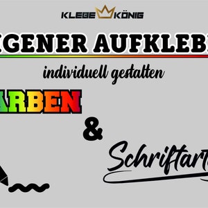 Wunsch Aufkleber | Personalisiert | Schriftzug