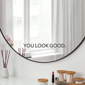 You Look Perfect Aufkleber Personalisiert Spiegel Aufkleber  Selbstbewusstsein Fördern Badezimmer Aufkleber Home Deko 