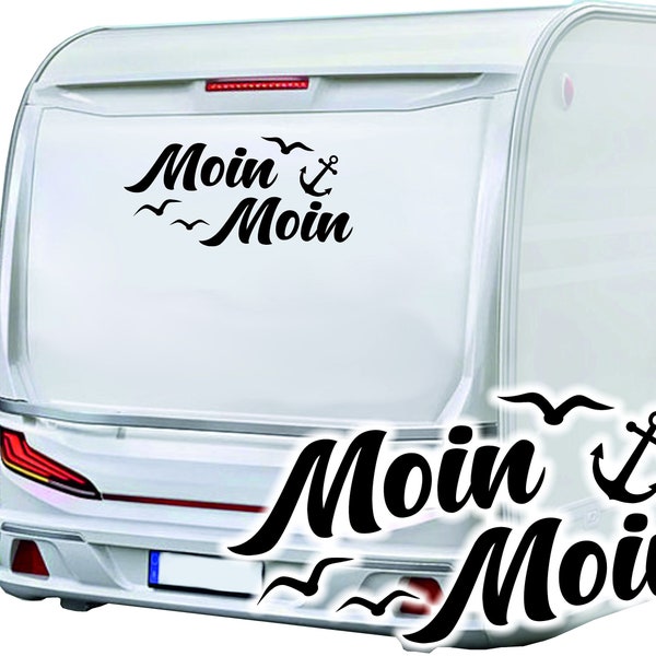 camper decal | Bumper Sticker | Caravan Sticker | Moin Moin anchor gulls