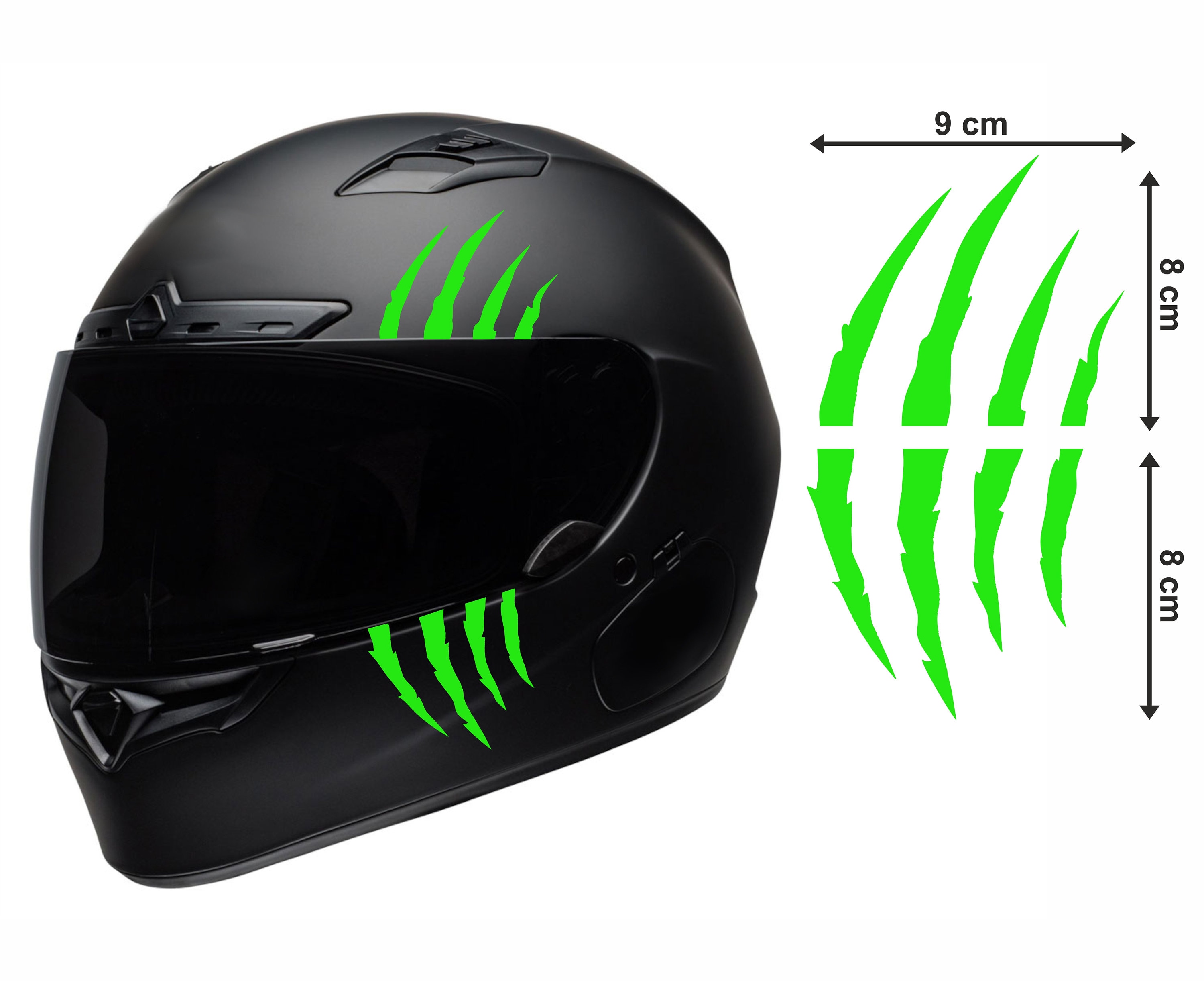 Pegatina para casco de moto Pegatinas para motos Arañazos de garra Pegatina  de moto Pegatinas para coches Tuning Racing -  España