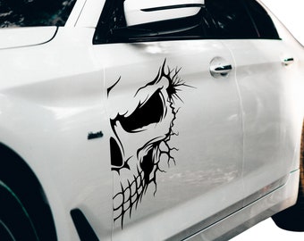 Skull car sticker SET | Vinyl Car Decal | Tailgate Sticker | Motorhome | caravan | Funny