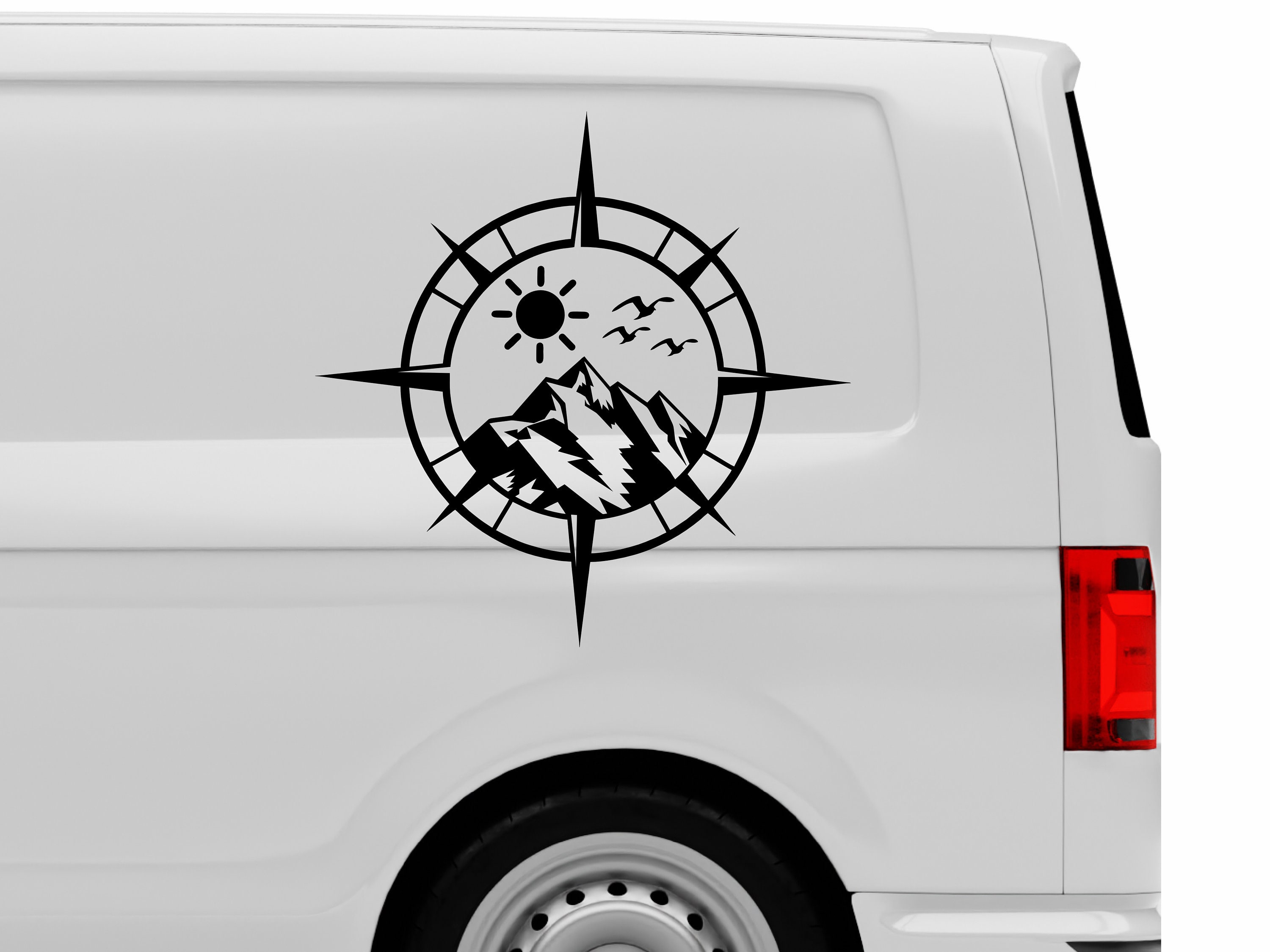 kompass aufkleber camper XL Kompass-Aufkleber fr Wohnwagen, Wohnmobile und Camper  Foliebar