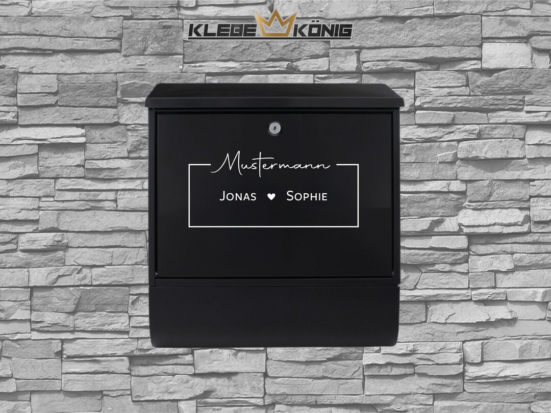 Mailbox Name Tag Sticker Family, Name, Heart Etsy