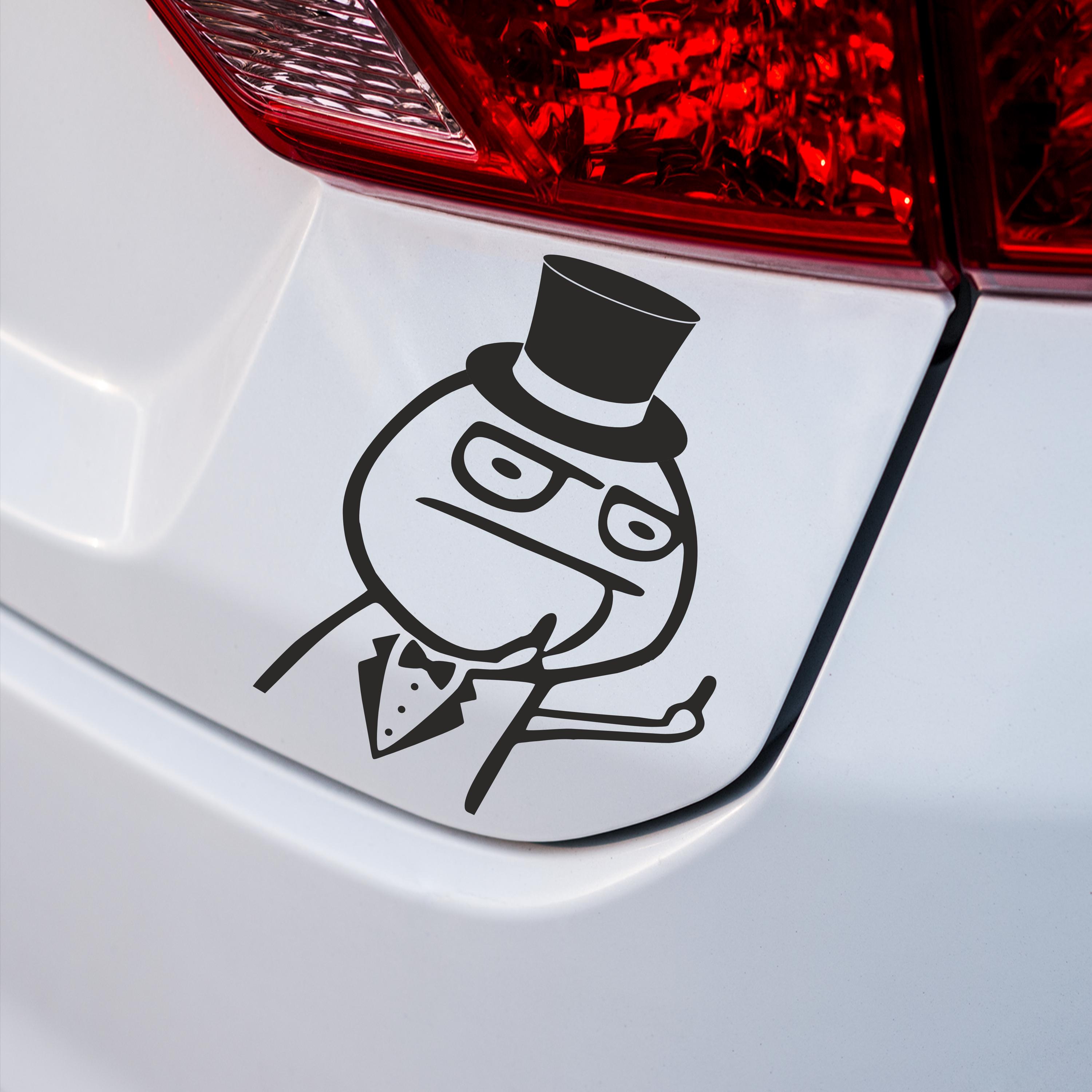 Snooky Autoaufkleber Lustig - Cartoon Design Weiß 30cm Set