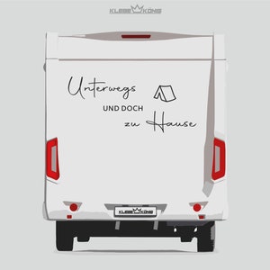 Caravan Motorhome Sticker On the road and yet at home Sticker Car Caravan Van Sticker Car Sticker Womo Camper image 2