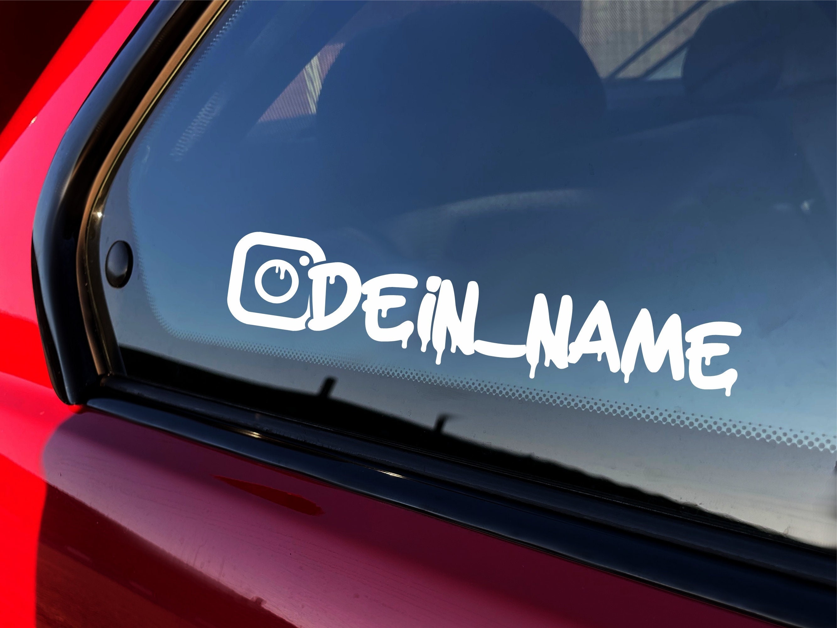 Instagram Aufkleber Auto & Motorrad Sticker mit Namen selbst