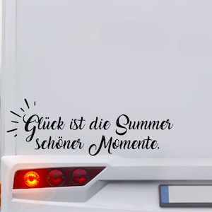 Glück ist die Summer schöner Momente Wohnmobil Wohnwagen Aufkleber Auto Caravan Van Sticker Autoaufkleber Womo Camper