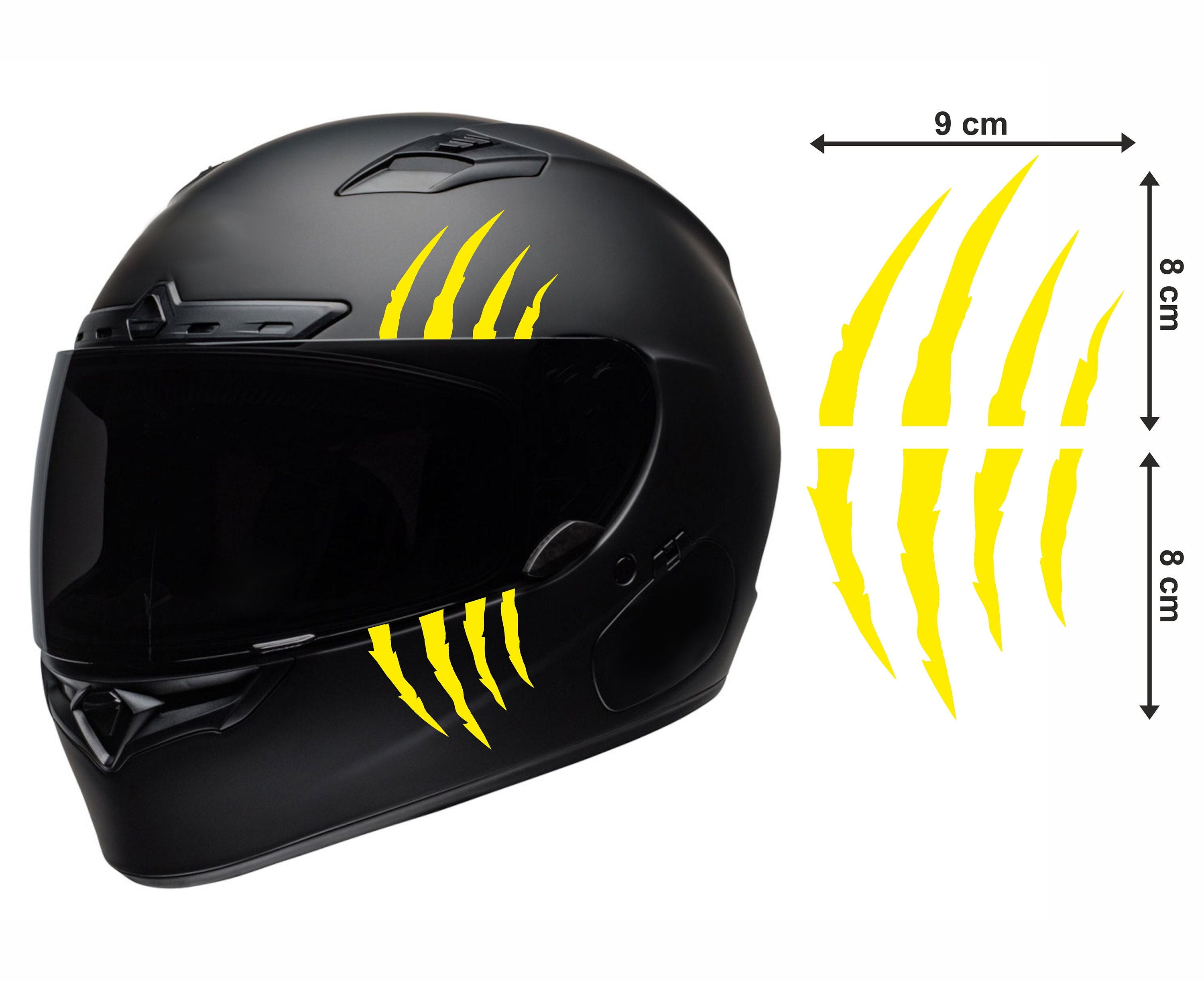 Pegatina para casco de moto Pegatinas para motos Arañazos de