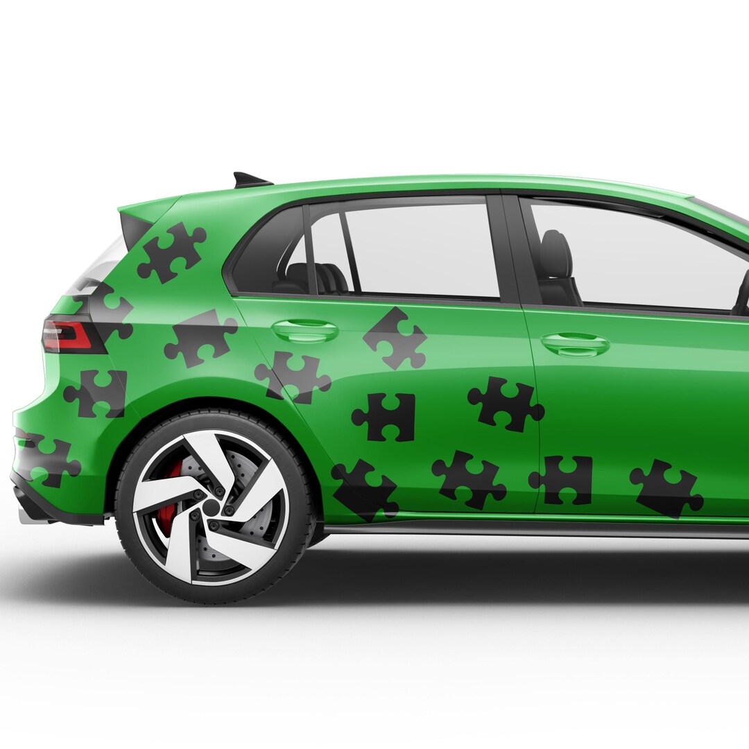 Sticker Puzzle Racing Puzzle Side Sticker Pussel Sticker Retro Pixel Car Sticker Tuning Car ...