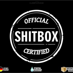 Autoaufkleber | Shitbox | Oil Slick | Tuning Sticker | Scheibenaufkleber | Heckscheibe | Frontscheiben Aufkleber | JDM