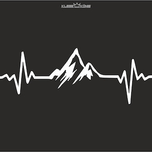 Caravan Motorhome Sticker Heartbeat Mountains Car Caravan Van Sticker Car Sticker Womo Camper image 5