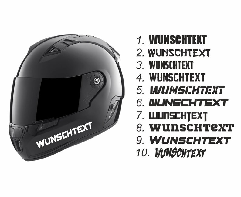 Motorcycle Helmet Custom Text Sticker | Motorcycle Sticker ...